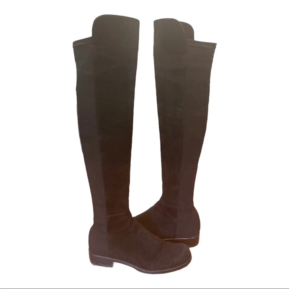 Stuart Weitzman sz 5 black suede OTK tall boots